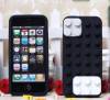 iPhone 5 Θήκη Σιλικόνης Lego Brick - Μαύρο